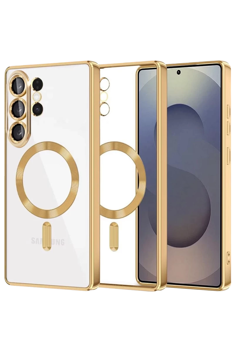 Samsung Galaxy S26 Ultra Uyumlu Kross Magneticsafe Kapak - Gold
