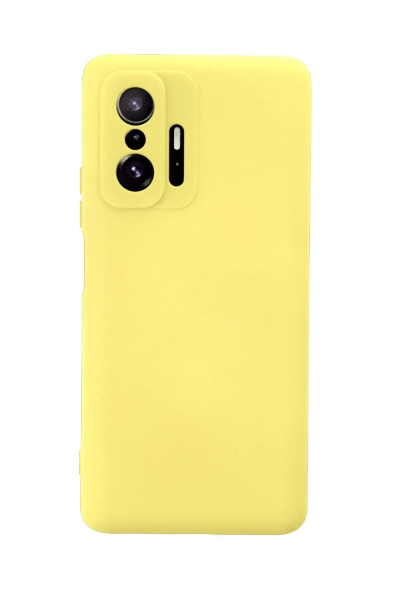 Xiaomi Mi 11T Pro Uyumlu Kılıf Nano içi Kadife Silikon - Sarı