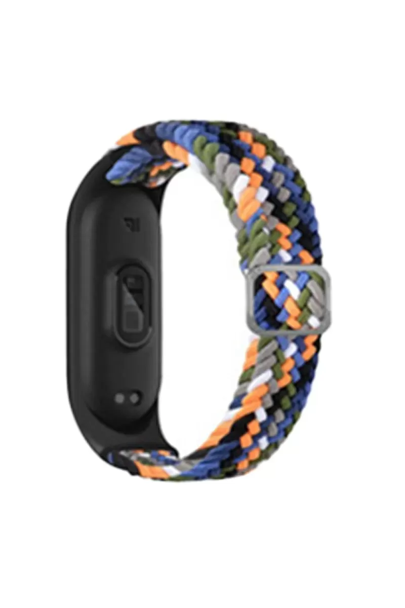 Xiaomi Mi Band 4 Uyumlu Star Kordon - Gri-Turuncu