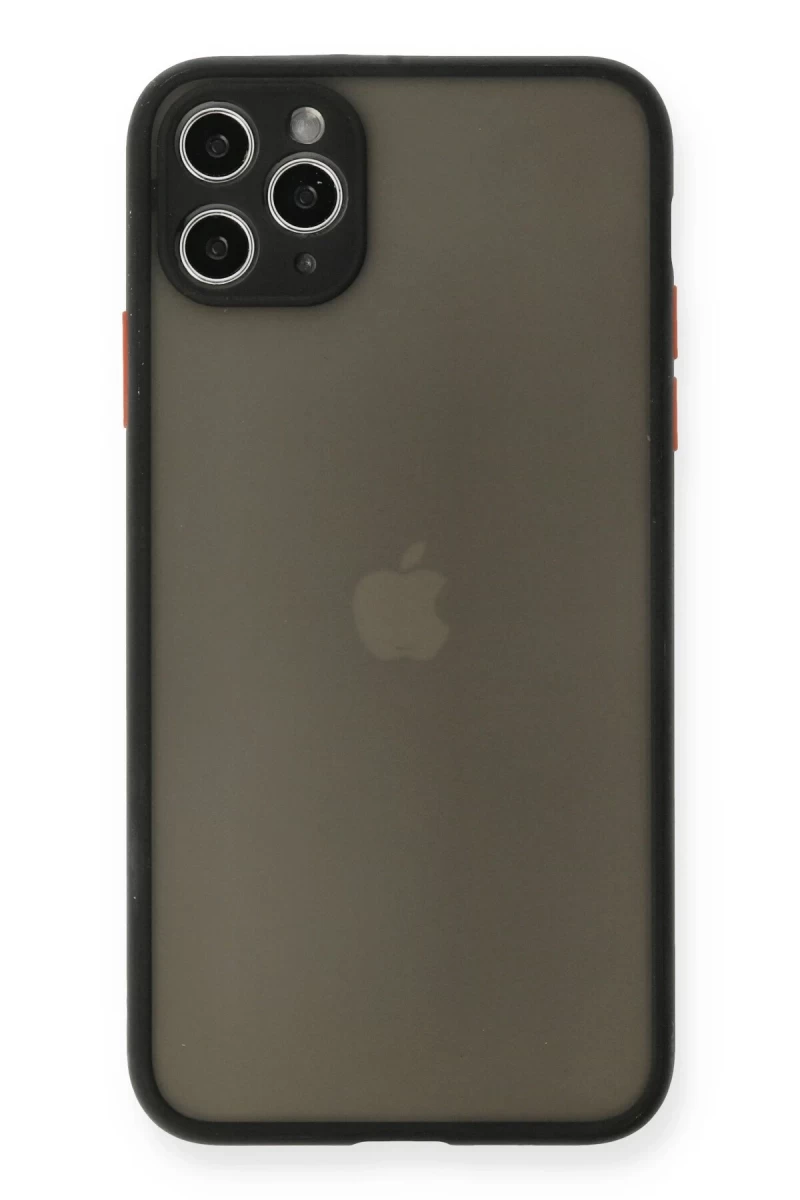 Apple iPhone 11 Pro Max Uyumlu Kılıf Montreal Silikon Kapak - Siyah