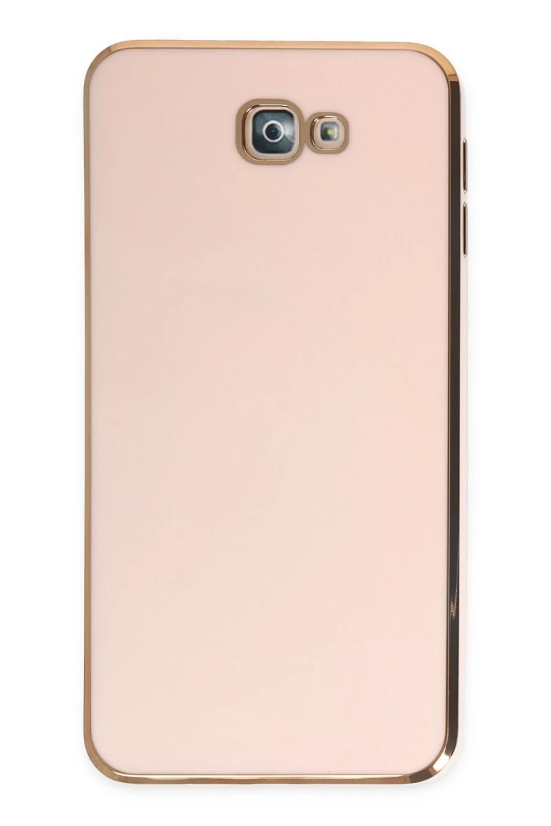 Samsung Galaxy J7 Prime Uyumlu Kılıf Volet Silikon - Pembe