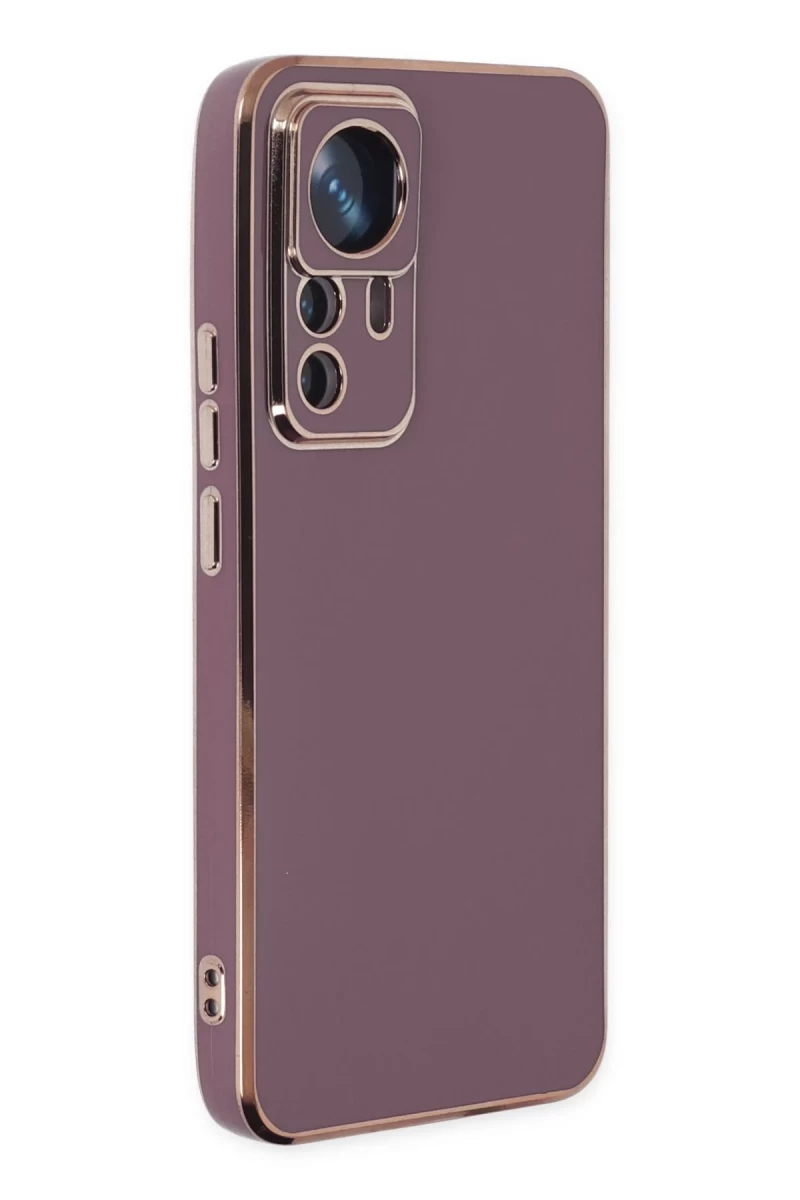 Xiaomi Mi 12T Pro Uyumlu Kılıf Volet Silikon - Mor