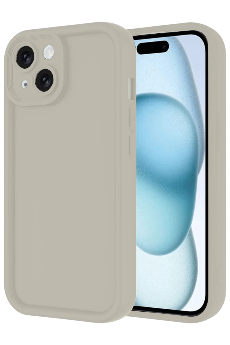 Apple iPhone 14 Uyumlu Kılıf Viera Silikon - Krem