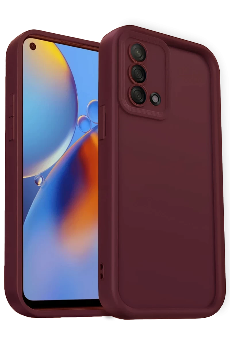 Oppo A74 4G Uyumlu Kılıf Viera Silikon - Bordo