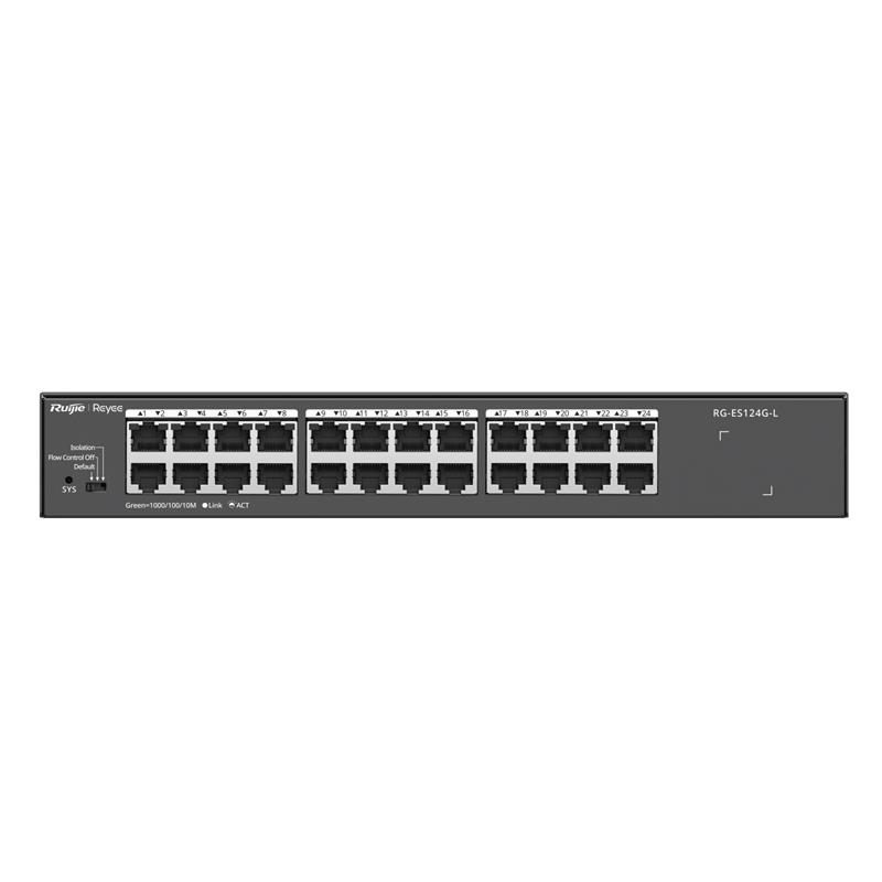RUIJIE REYEE RG-ES124G-L 24 PORT GIGABIT METAL KASA RACKMOUNT SWITCH