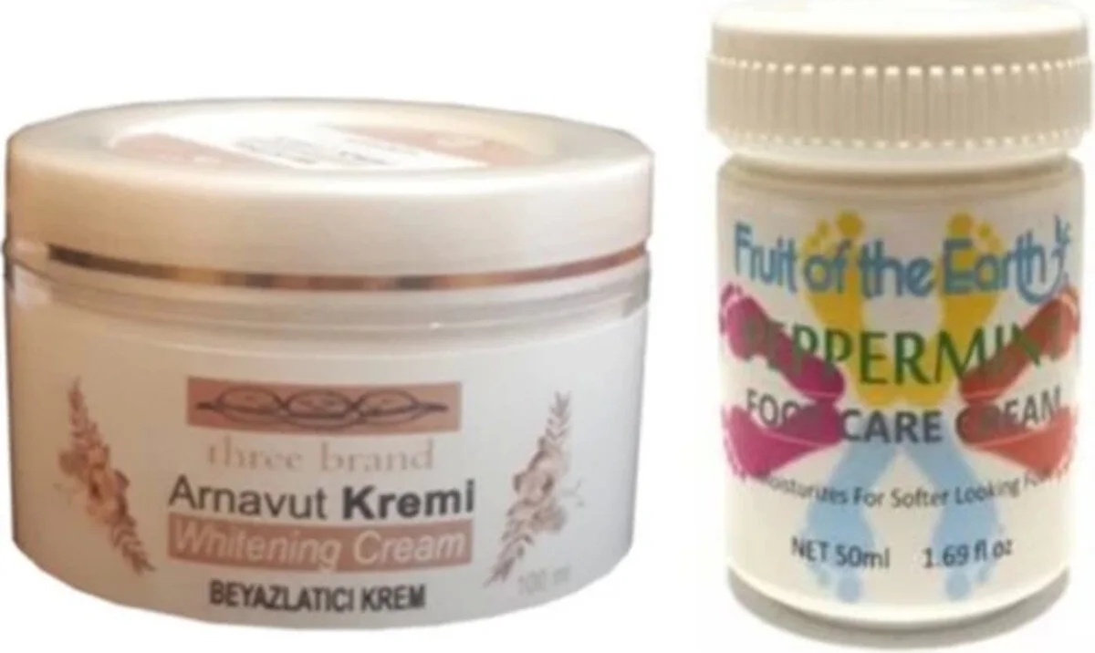 Hintohu Three Brand 100ML Arnavut  Kremi+Foot Care Cream 50ML Ayak Bakım Kremi Nane Ferahlığı