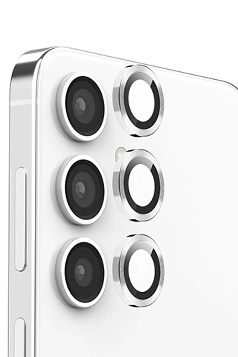 Samsung Galaxy S25 Uyumlu Raze Metal Kamera Lens - Gümüş