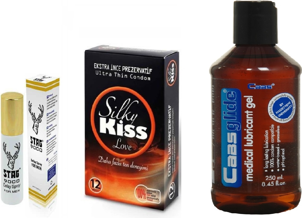 Cabs Glide Sade  Jel 250ml +Stag Sprey+Ince Prezervatif