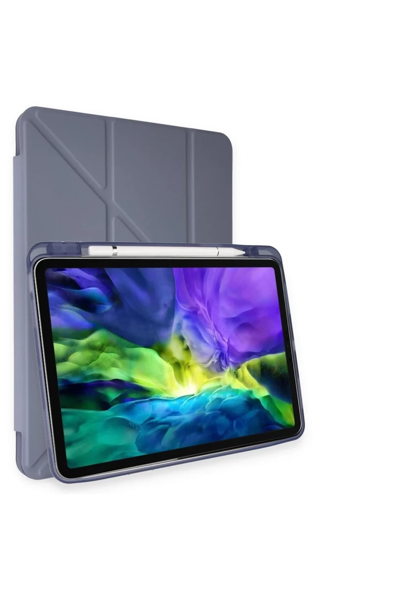 Apple iPad Pro 11 (2024) Kılıf Kalemlikli Mars Tablet Kılıfı - Lavender
