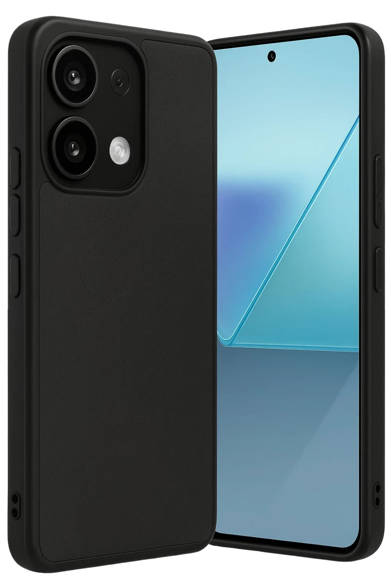 Xiaomi Redmi Note 13 Pro 4G Uyumlu Kılıf Aras Deri Kapak - Siyah