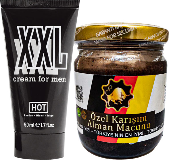 Hotxxl 50 ml Erkeğe Hacimdestek Kremi + Erkeğe 240 gr Almn Macunu