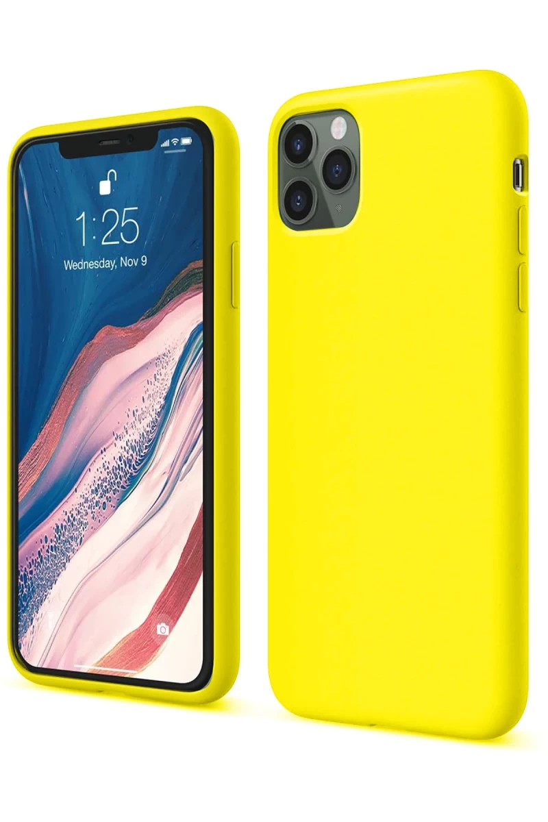 Apple iPhone 11 Pro Uyumlu Kılıf First Silikon - Sarı