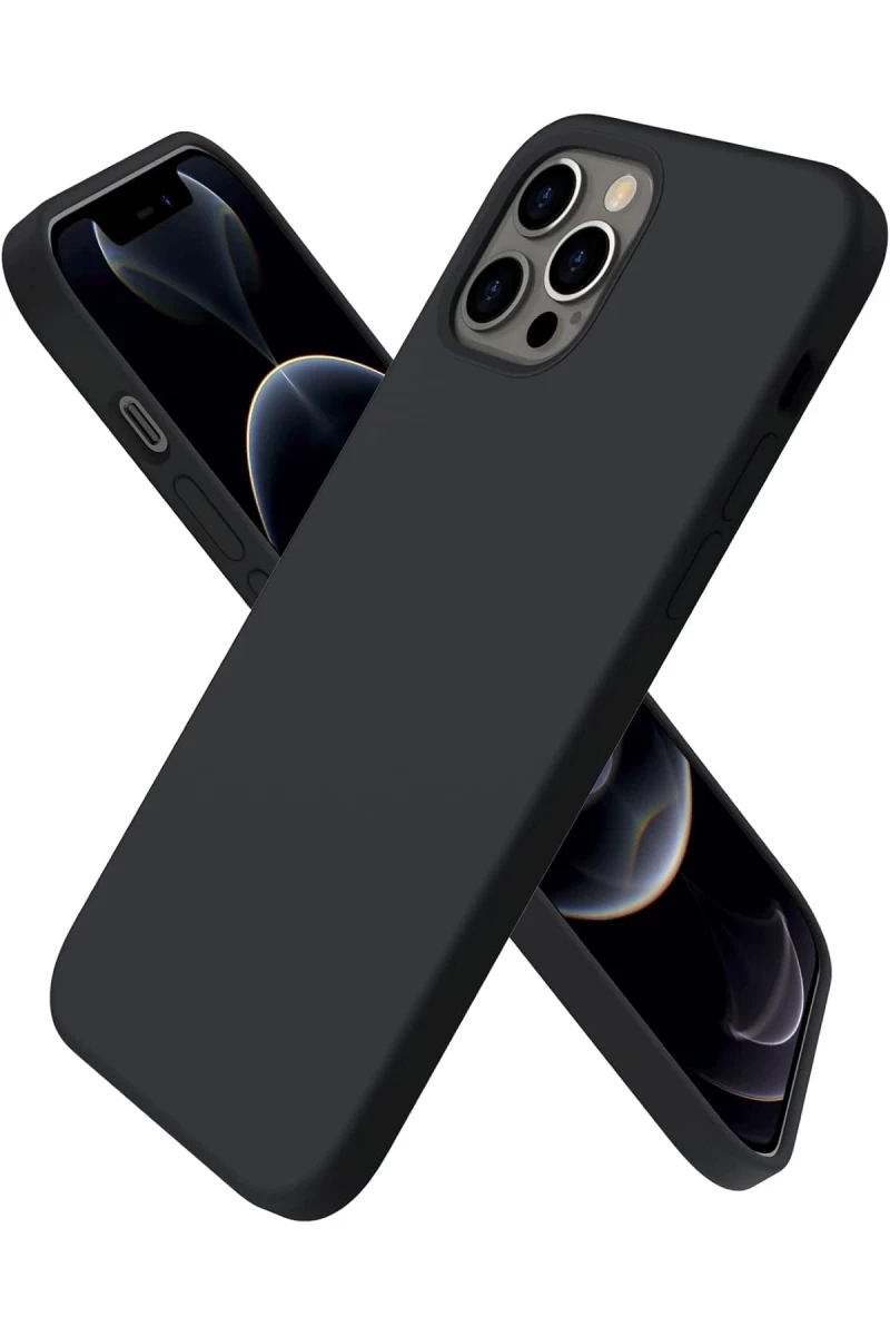 Apple iPhone 12 Pro Uyumlu Kılıf First Silikon - Siyah