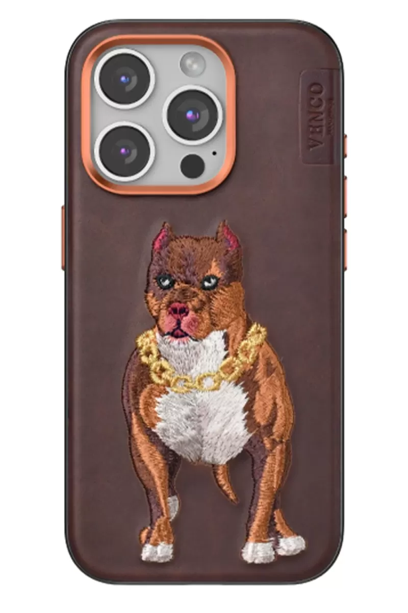 Venco Apple iPhone 14 Pro Max Uyumlu Perma Desenli Kapak - Kahverengi