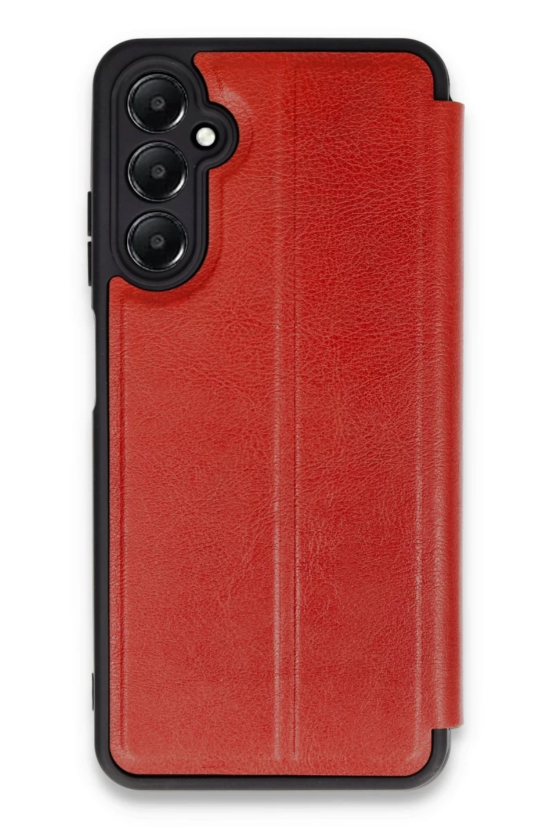 Samsung Galaxy A15 4G Uyumlu Kılıf Flip Cover - Kırmızı