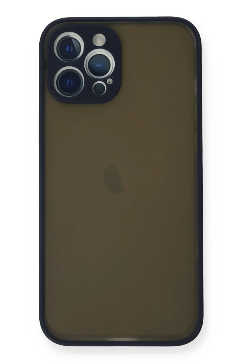 Apple iPhone 12 Pro Uyumlu Kılıf Montreal Silikon Kapak - Lacivert