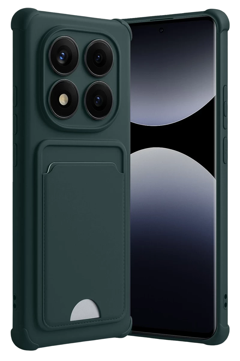 Xiaomi Redmi Note 14 Pro 4G Uyumlu Kelvin Kartvizitli Silikon - Koyu Yeşil