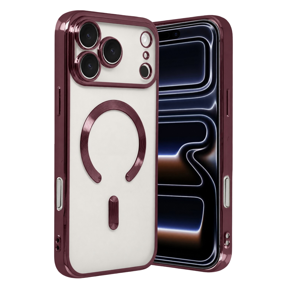 Apple iPhone 18 Pro Kross Magneticsafe Kapak - Bordo