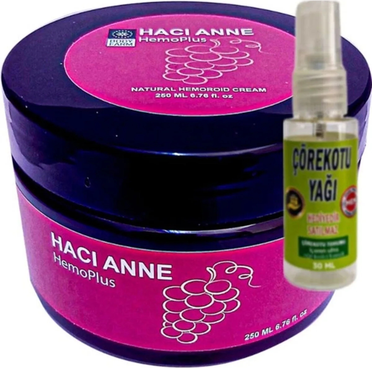 Süper Hemoplus Hacı Anne Bakım Kremi 200 ml + Çörek Otu Yağı 30 ml