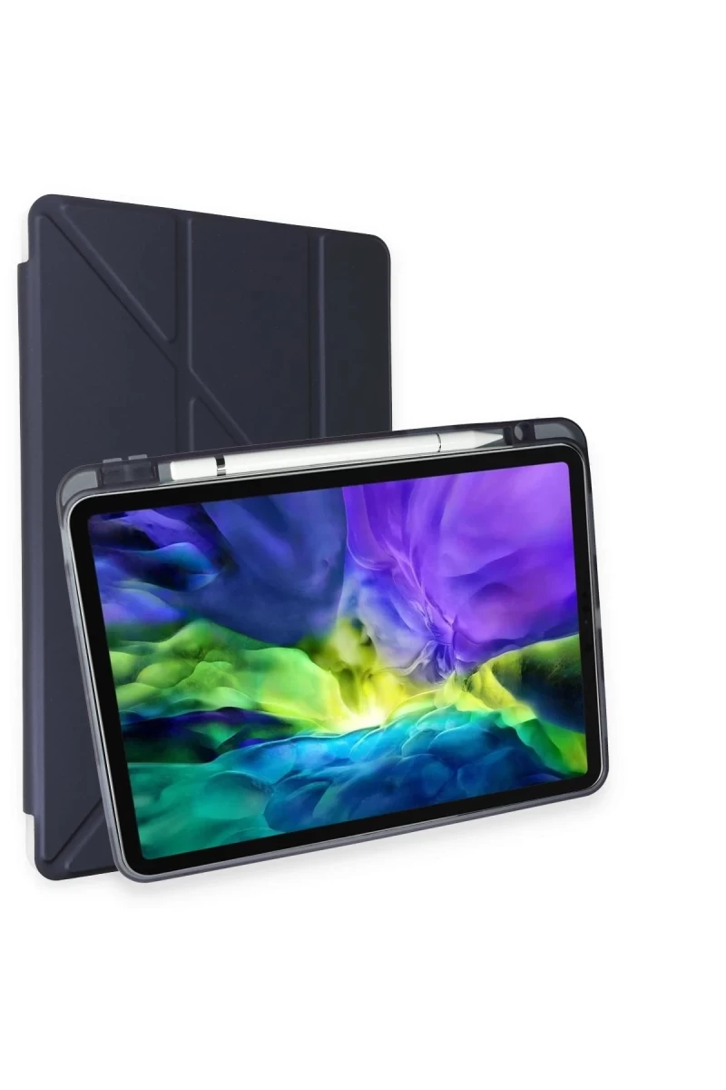Apple iPad Air 4 10.9 Kılıf Kalemlikli Mars Tablet Kılıfı - Lacivert