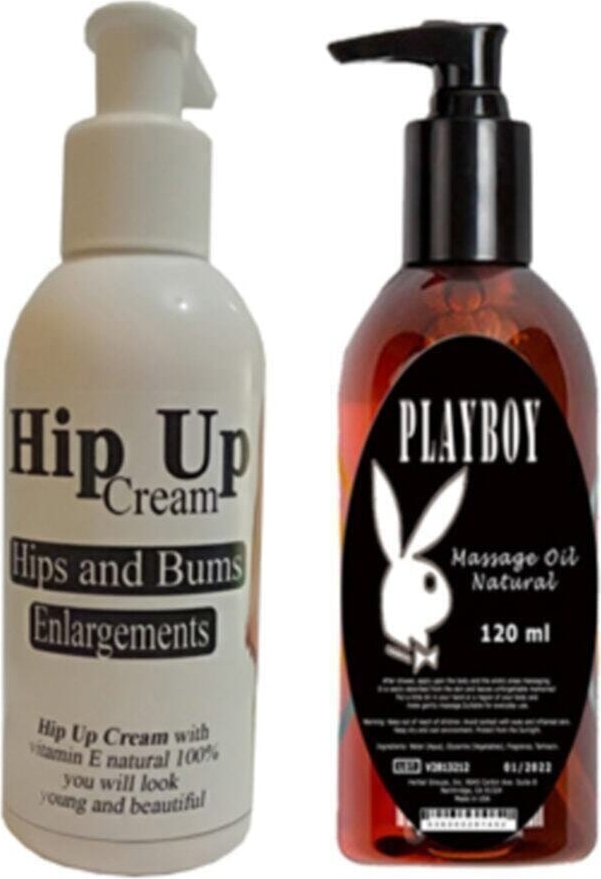 Hip Up Hipup Kalça Kaldırma Büyütme Sıkılaştırıcı Krem 120 ml + Playboy Aromaterapi Masaj Yağı 120 ml