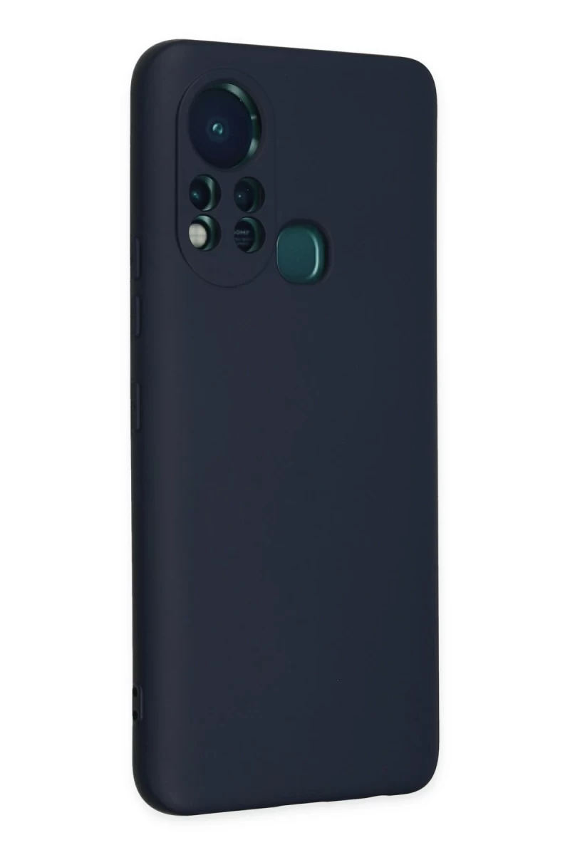 İnfinix Hot 11s Uyumlu Kılıf Nano içi Kadife Silikon - Lacivert