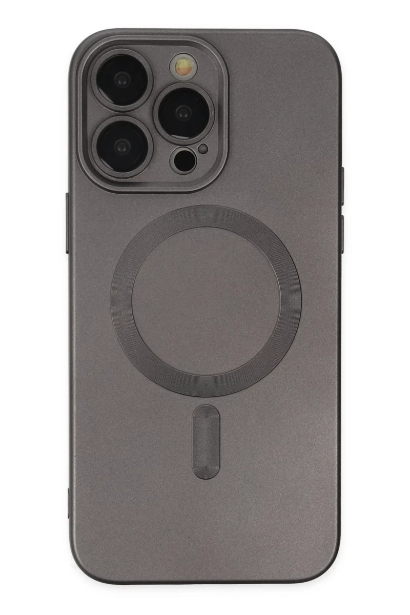 Apple iPhone 13 Pro Uyumlu Kılıf Moshi Lens Magneticsafe Silikon - Füme