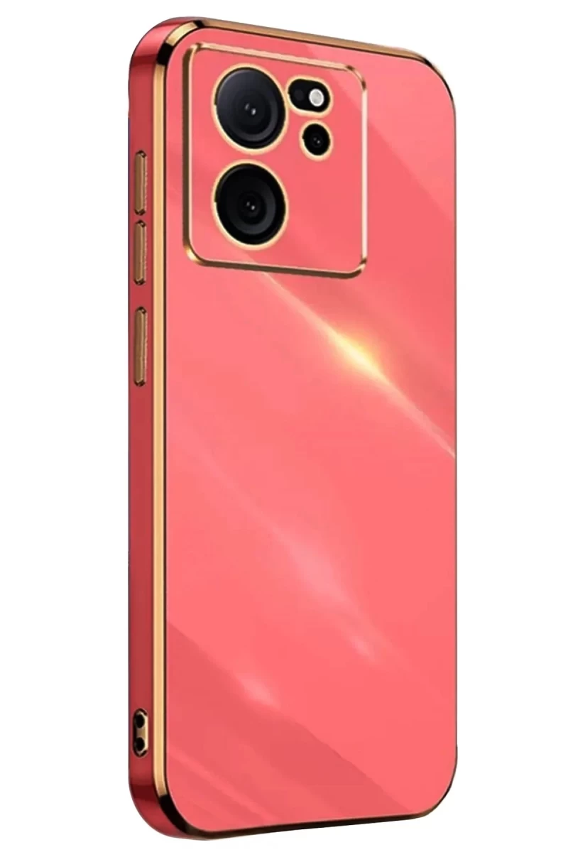 Xiaomi Mi 13T Pro Uyumlu Kılıf Volet Silikon - Kırmızı