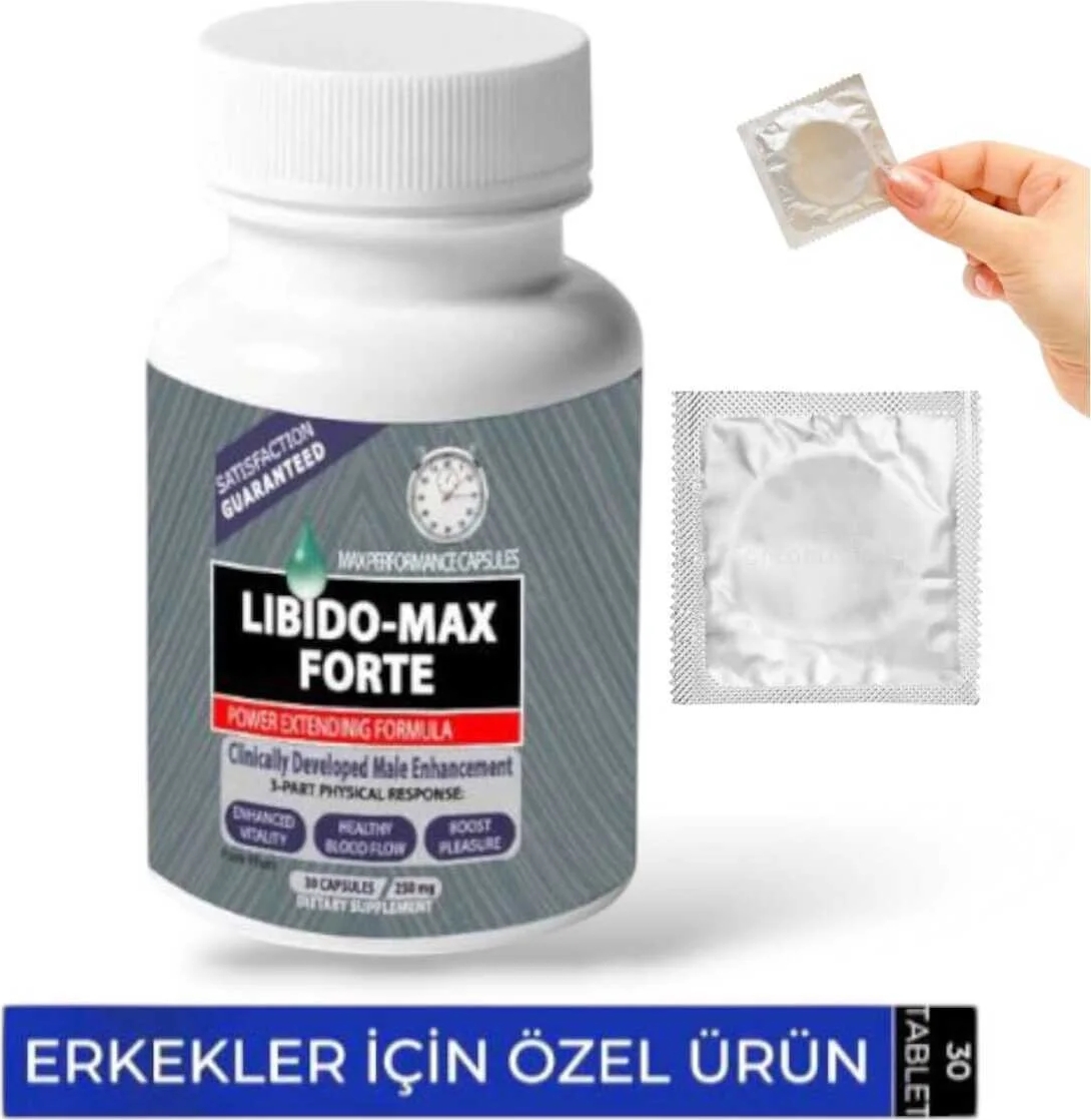 Libdo Max Forte Erkeklere Özel 30lu + Prezervatif Hediye