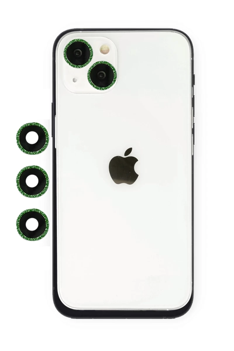 Apple iPhone 14 Uyumlu Shine Kamera Lens - Yeşil