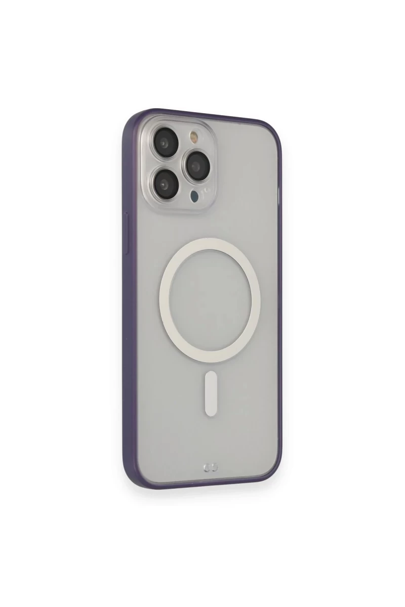 Apple iPhone 14 Pro Uyumlu Kılıf Grand Magneticsafe Kapak - Mor