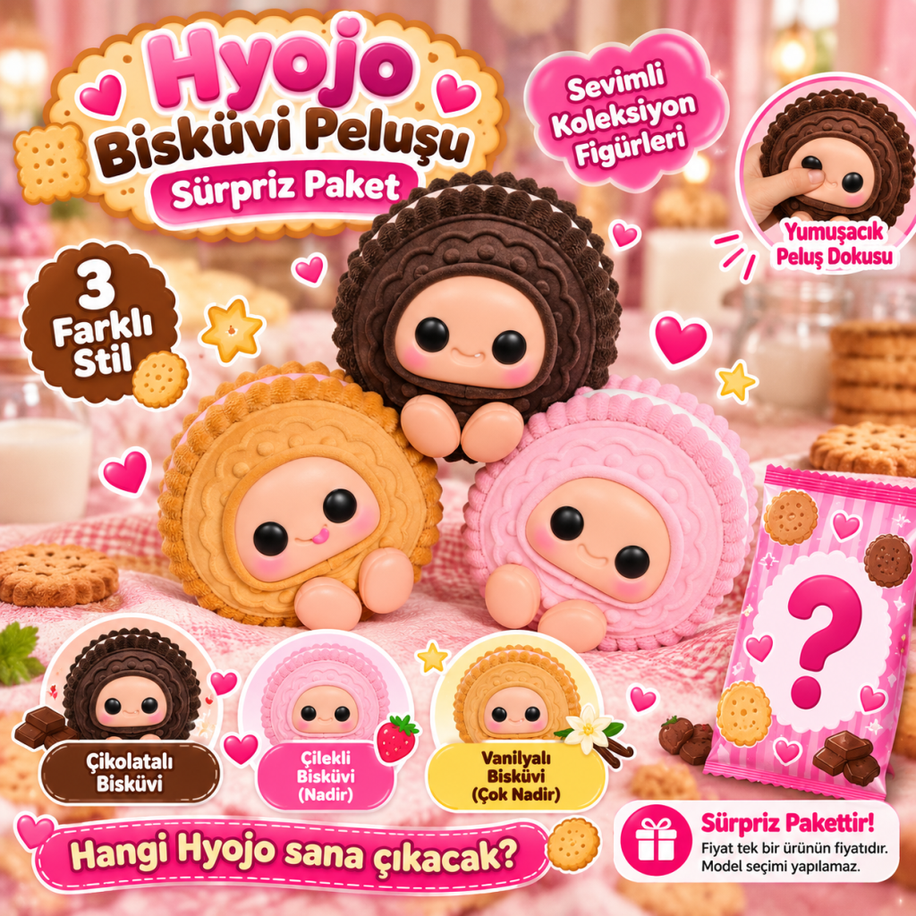 Bisküvi Peluşu Sürpriz Paket(ADET FİYATIDIR)