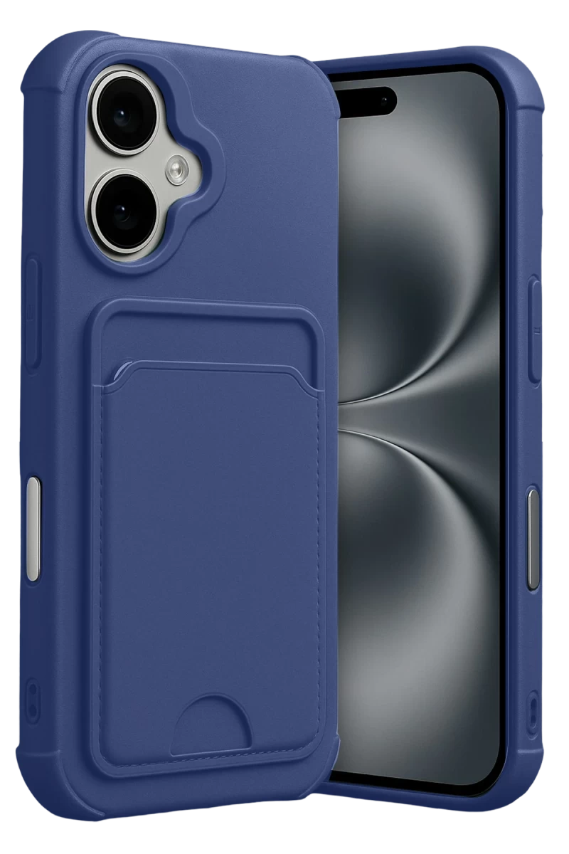 Apple iPhone 17 Uyumlu Kelvin Kartvizitli Silikon - Lacivert