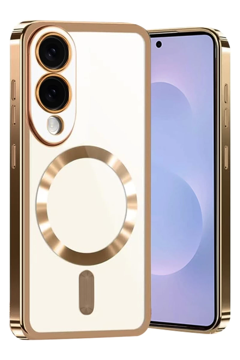 Samsung Galaxy S25 Uyumlu Edge Kross Magneticsafe Kapak - Çöl Titanyum