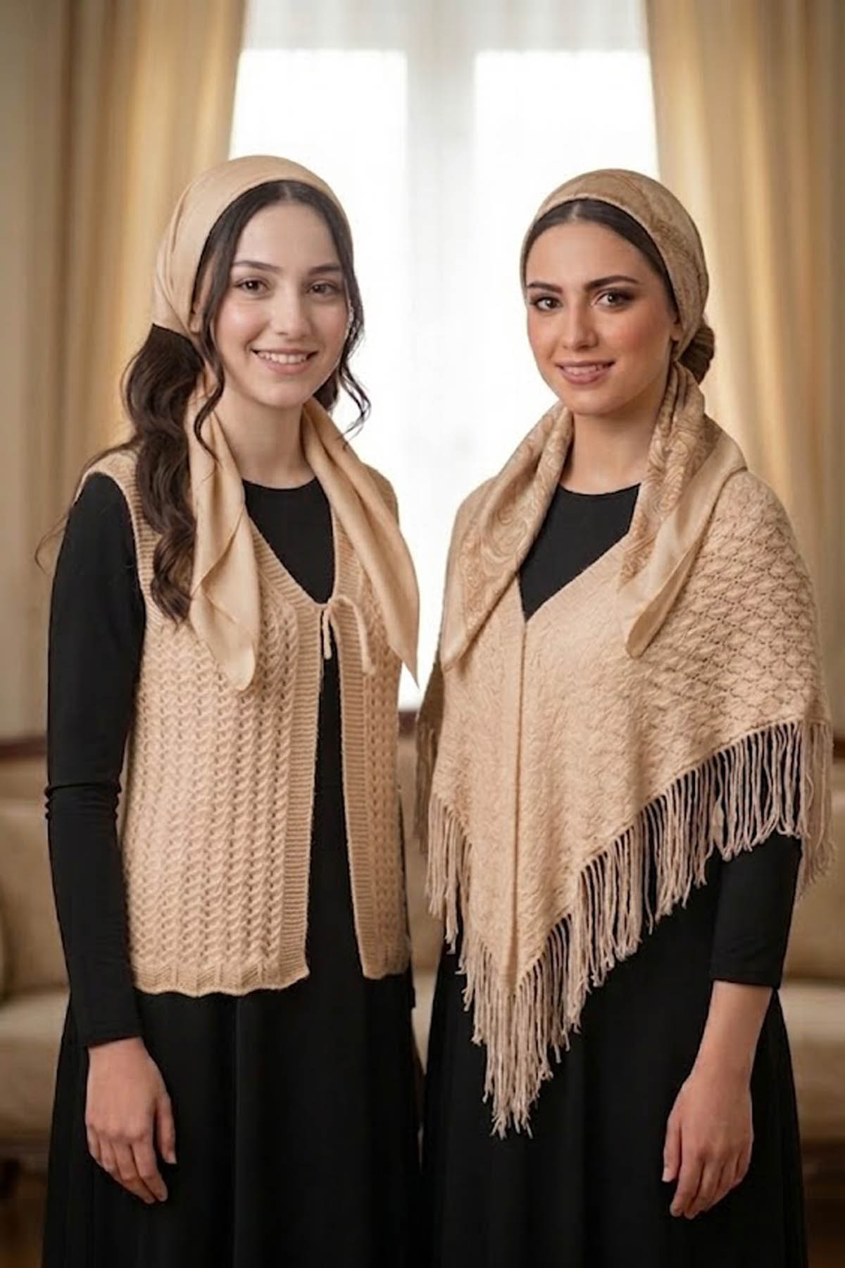 Gelin Yeleği ve Gelin Şalı, Kristal Simli Çeyizlik Yelek ve Şal