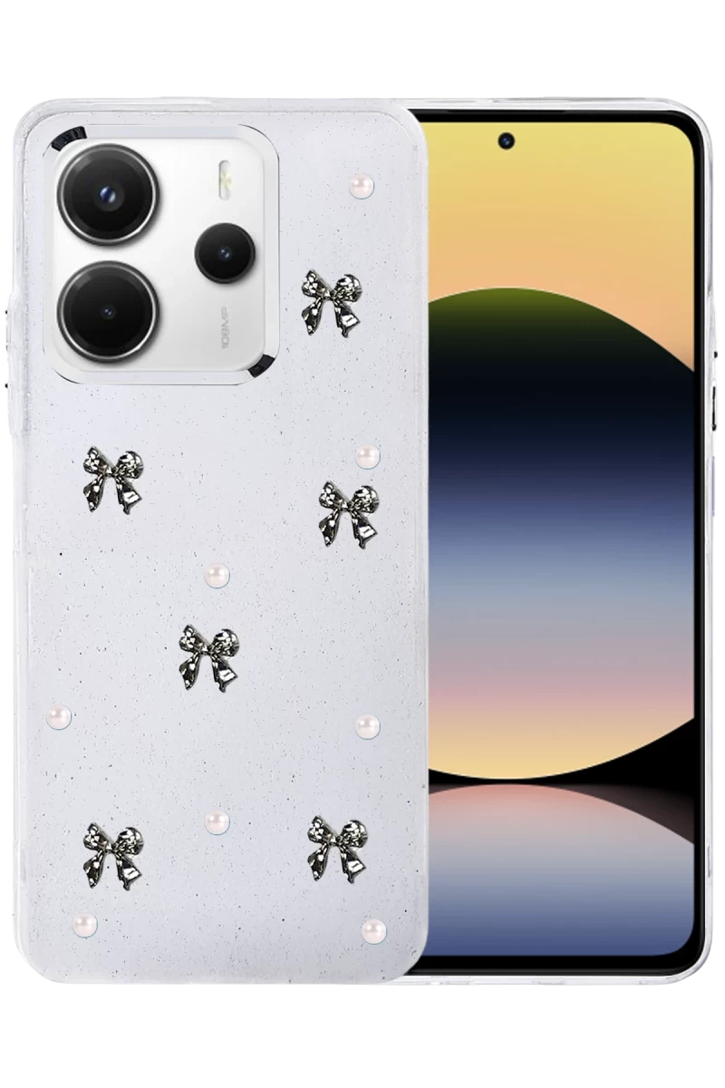 Xiaomi Redmi Note 14 4G Uyumlu Fiyonk Desenli Kapak - Desen 8