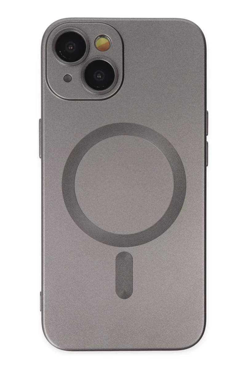 Apple iPhone 14 Plus Uyumlu Kılıf Moshi Lens Magneticsafe Silikon - Füme