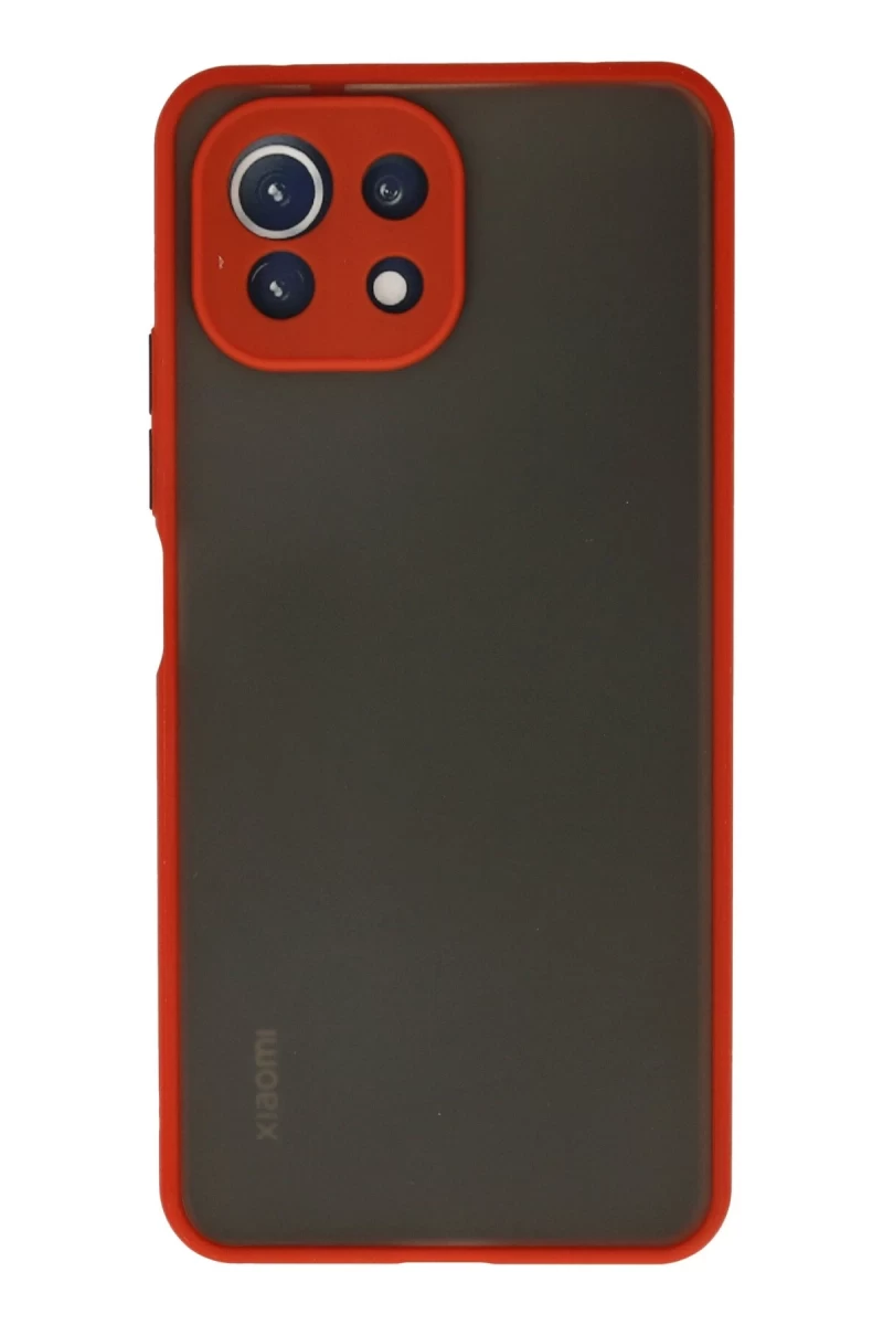 Xiaomi Mİ 11 Lite Uyumlu Kılıf Montreal Silikon Kapak - Kırmızı