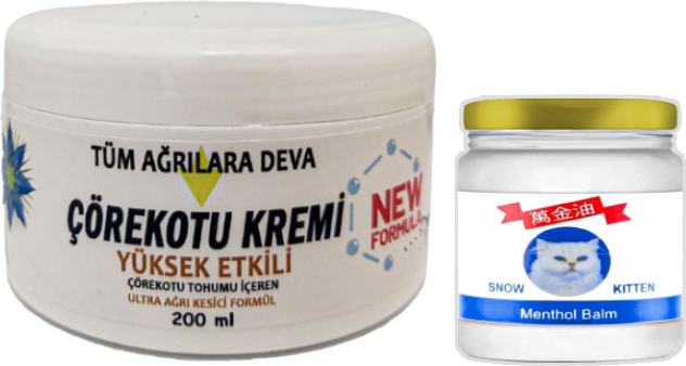 Çörek Otu Kremi White Box 200 ml + Snow Kitten 50 ml Menthol Balm / Seti