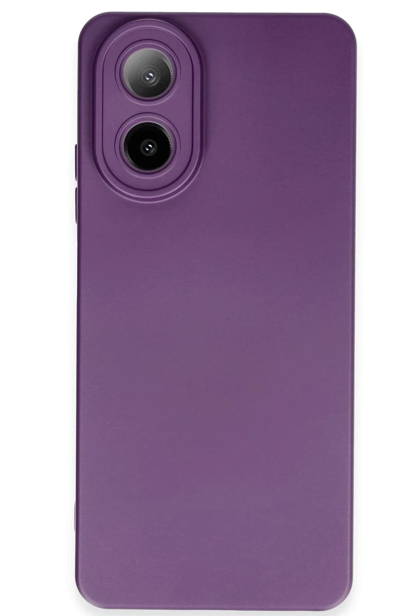 Oppo A38 Uyumlu Kılıf Nano içi Kadife Silikon - Mor