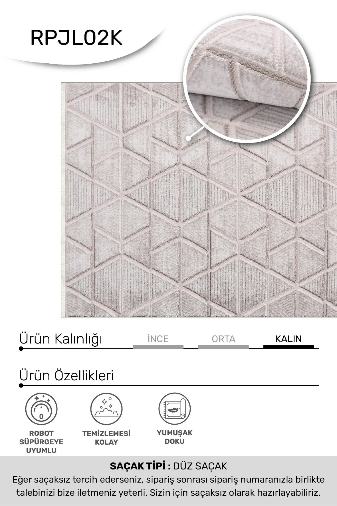 YoudayHomeCollection JALURA Model Oturma Odası Halısı · EBAT: 150X300