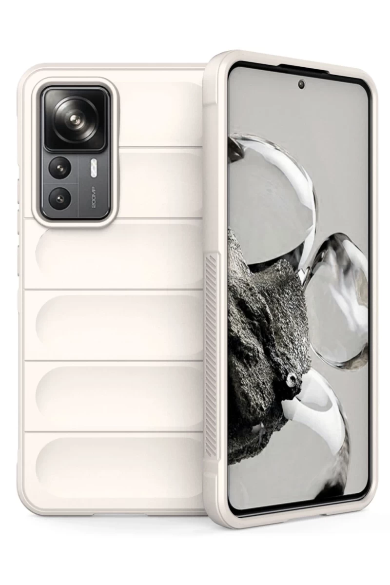 Xiaomi Mi 12T Pro Uyumlu Kılıf Optimum Silikon - Krem