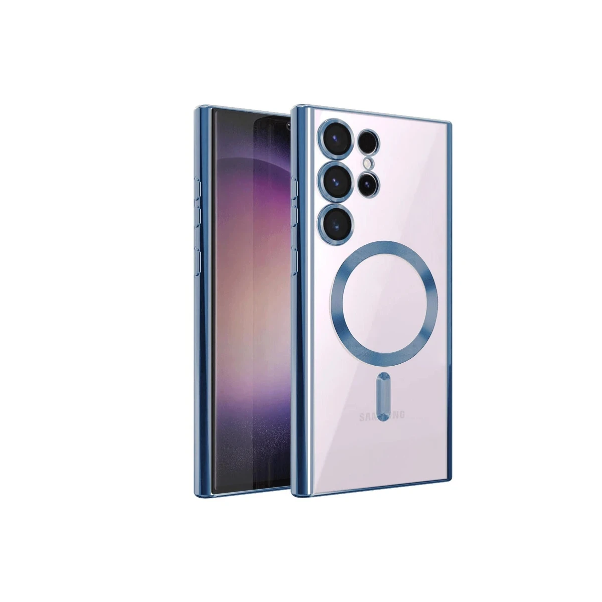 Samsung Galaxy S22 Ultra Kılıf Kross Magneticsafe Kapak - Sierra Blue