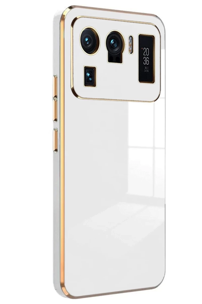 Xiaomi Mi 11 Ultra Uyumlu Kılıf Volet Silikon - Beyaz