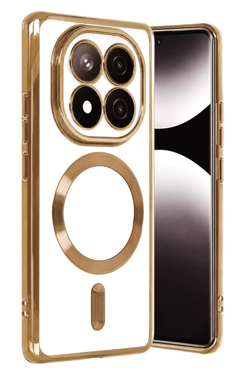 Xiaomi Redmi Note 15 Pro 4G Uyumlu Kross Magneticsafe Kapak - Gold