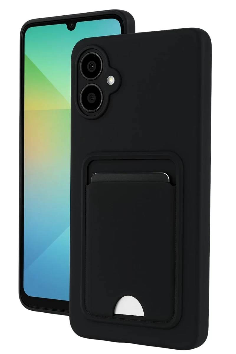 Samsung Galaxy A07 4G Uyumlu Kelvin Kartvizitli Silikon - Siyah
