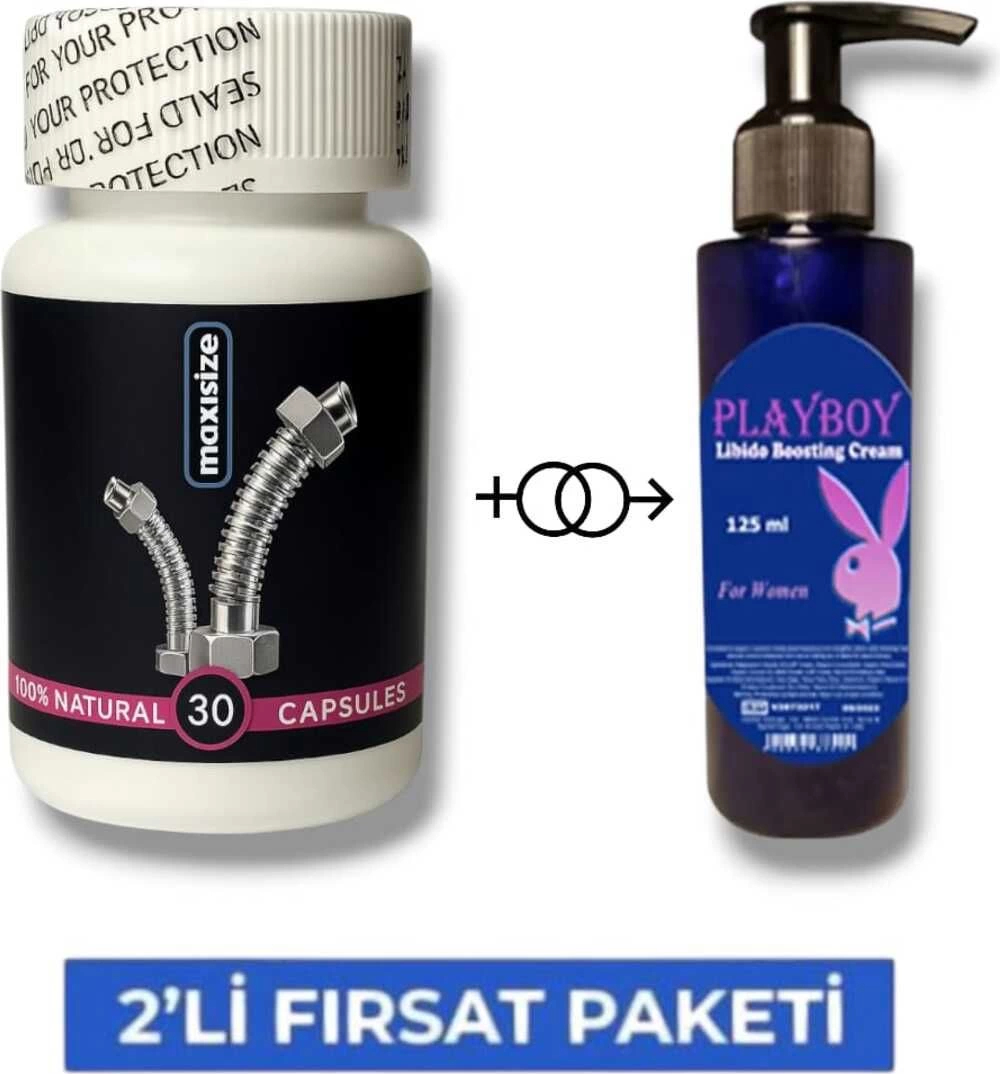 Maxisize Sertleştiricili Performansı Arttıran 30lu + Etkili  Istekli Arttırıcı Krem 125 ml