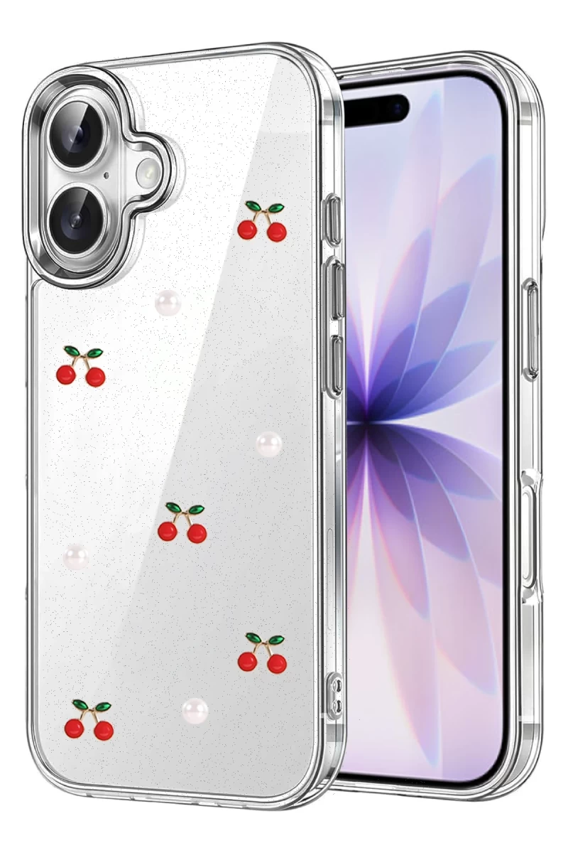 Apple iPhone 17 Uyumlu Fiyonk Desenli Kapak - Desen 9