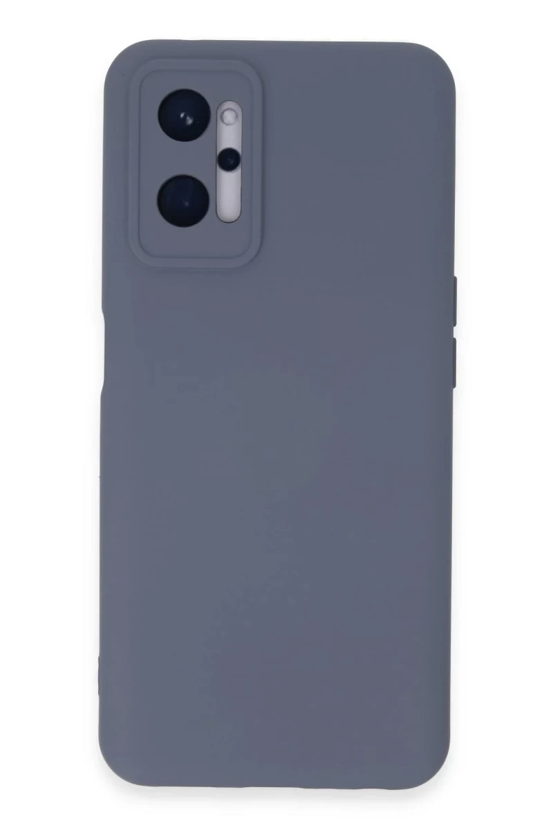 Realme 9i 4G Uyumlu Kılıf Nano içi Kadife Silikon - Gri