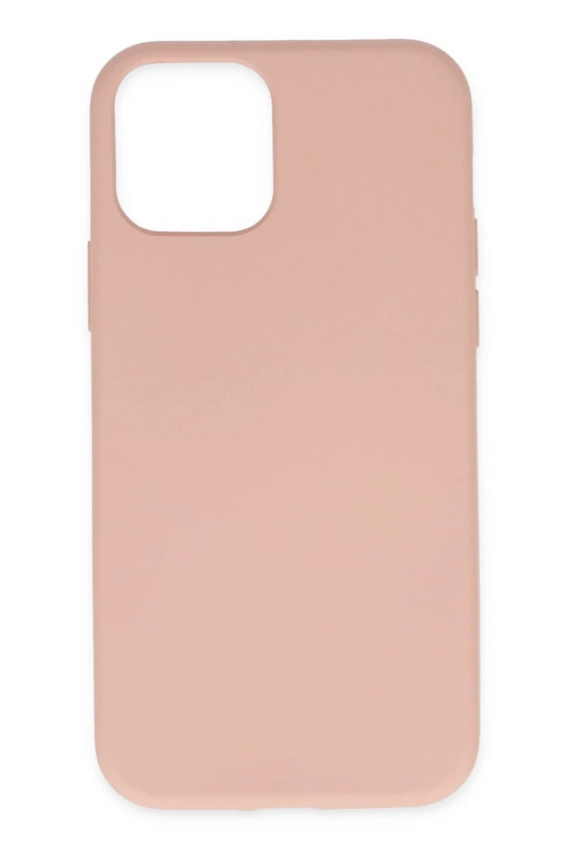 Apple iPhone 11 Pro Max Uyumlu Kılıf Nano içi Kadife Silikon - Pudra